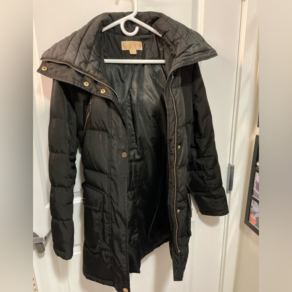 M Michael Kors black heavy weight jacket with hood
